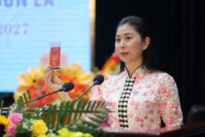 Chị Cầm Thị Huyền Trang tái đắc cử Bí thư Tỉnh đoàn Sơn La, nhiệm kỳ 2022 - 2027